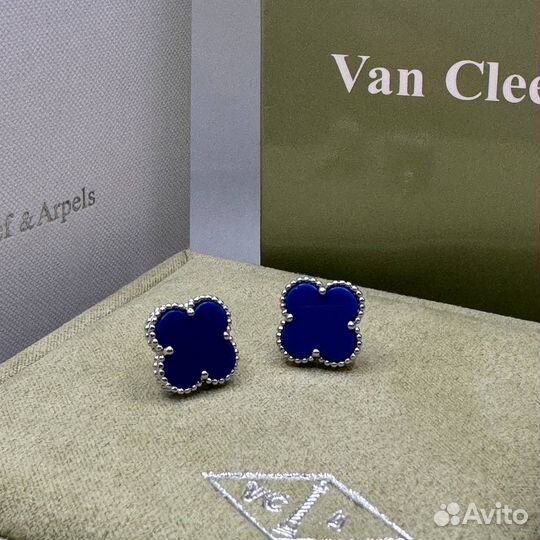 Серьги van cleef(премиум)