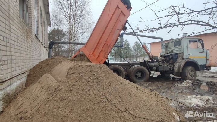 Песок щебень грунт доставка