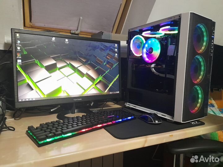 Пк для игр и работы, 8 ядер, 16Гб, RTX2060