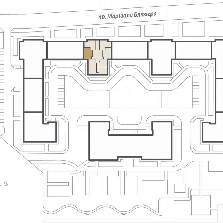 2-к. квартира, 53,7 м², 8/17 эт.