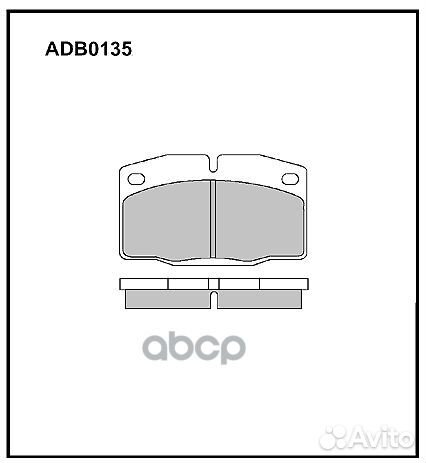 Колодки тормозные ADB0135 allied nippon
