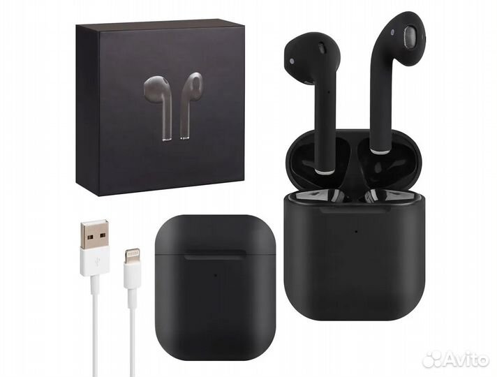 Наушники Airpods 2 чёрные матовые