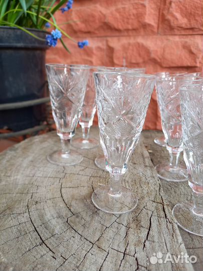 Хрустальные рюмки на ножке СССР