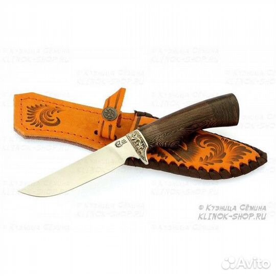 Нож Пластун кован.ст.95х18, венге. литье