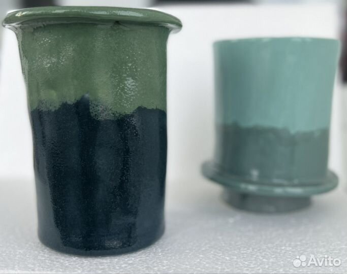Керамические вазы, стаканы. Ручная работа