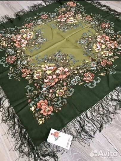 Новый Павловопосадский платок 100 шерсть