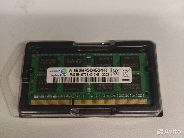 Новая память Samsung ddr3 8gb PC-10600 1.5 ноутбук