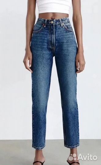 Джинсы Zara classic mom fit р-р 38 (на 36 (42/44)