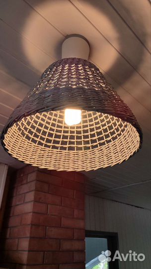 Абажур плетёный