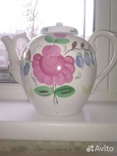 Чайник заварочный доливной фарфоровый СССР