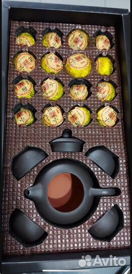 Набор черного чая Пу Эр Шу в мандаре