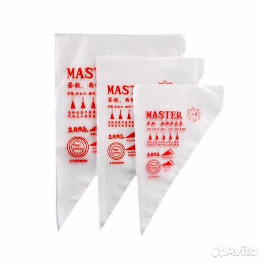 Мешки кондитерские 100шт. (размеры L, M, S)