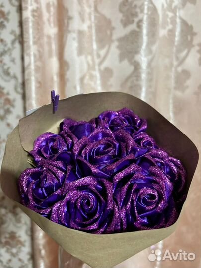 Букет из атласных лент 