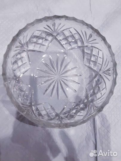 Большая хрустальная ваза(салатник)