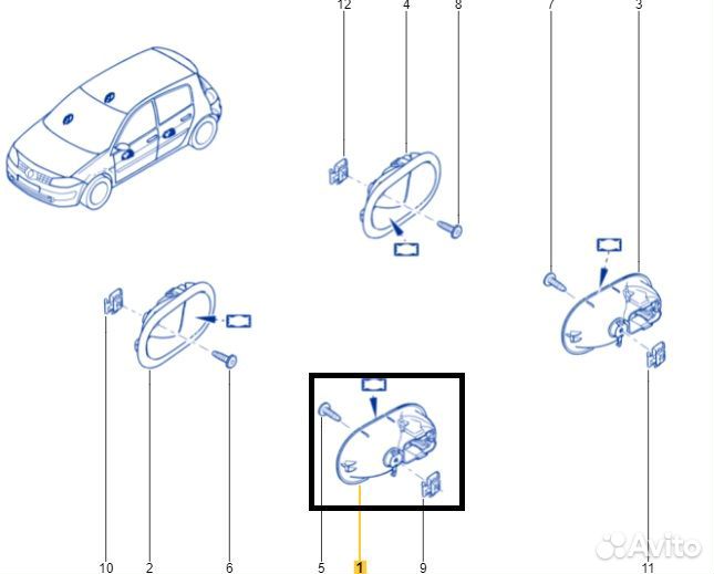 Ручка двери внутренняя левая Renault Megane 2