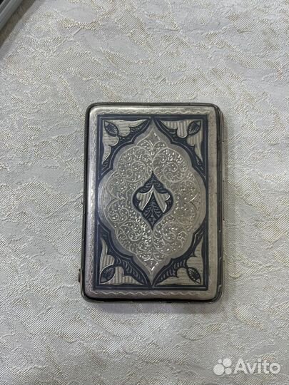 Портсигар серебряный кубачи
