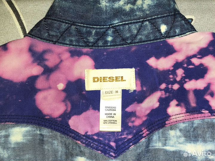 Б/У рубашка Diesel с окрашенным эффектом (Medium)