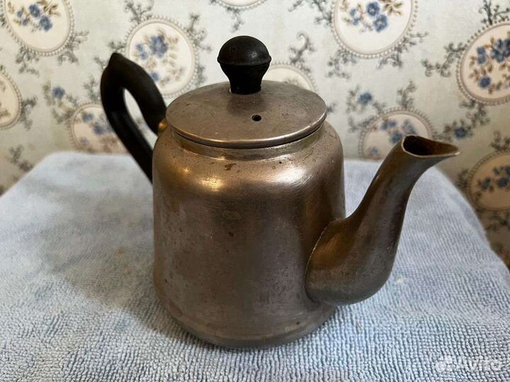 Заварочный металлический чайник СССР кольчугино