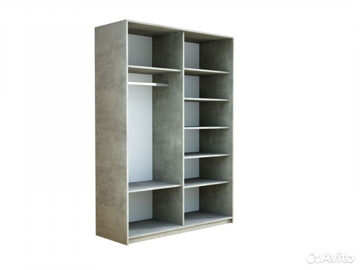 Шкаф купе Прайм Комби (бетон)