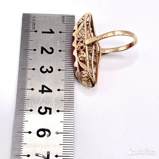 Золотое кольцо с рубином 583 СССР
