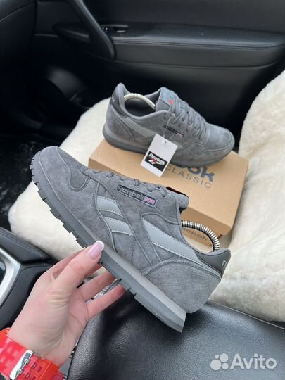 Reebok classic grey замшевые р.41,42