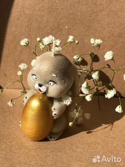 Свечи на Пасху «Зайчик с яйцом»