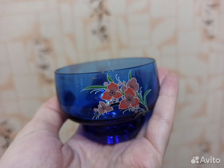 Бокалы синее стекло