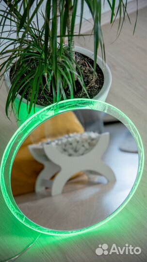 Зеркало с подсветкой ручной работы 40см RGB