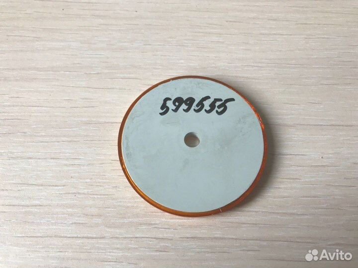 Отражатель на прицеп желтый круглый d60 мм с цен