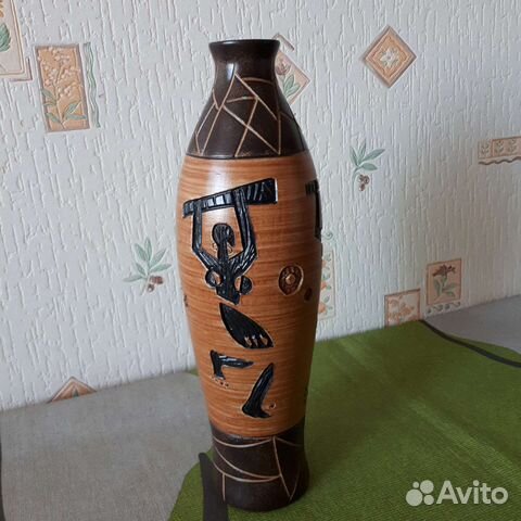 Керамическая ваза, высота 27 см