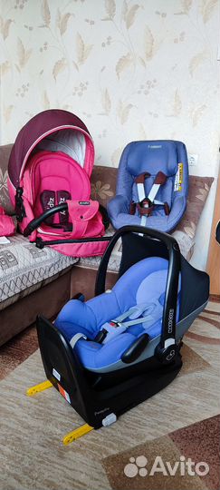 Коляска 2 в 1+автолюлька+база+авто кресло