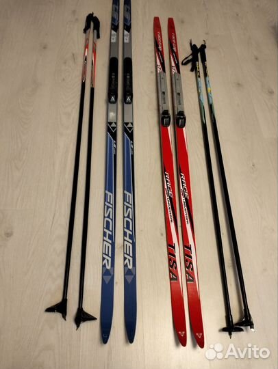 Лыжи беговые с палками
