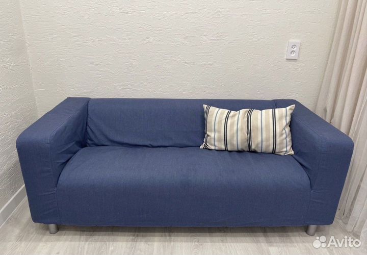 Кожаный диван IKEA клиппан