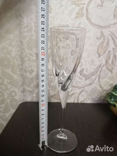 Фужер, бокал для шампанского, богемское стекло