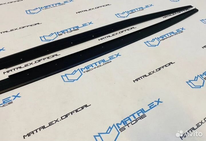 Лезвия на пороги BMW 3 F30, M Performance, матовые