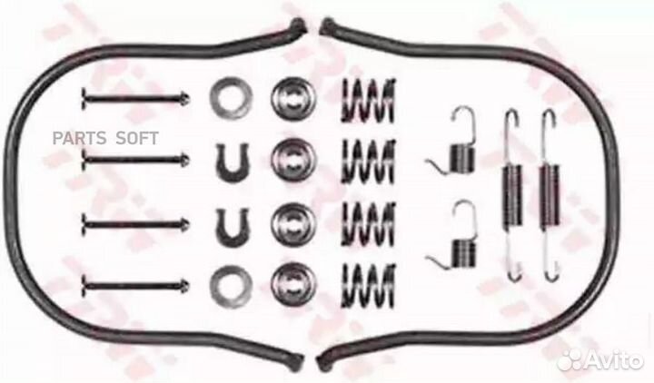 К-т уст барабан торм колодок задн TRW SFK120