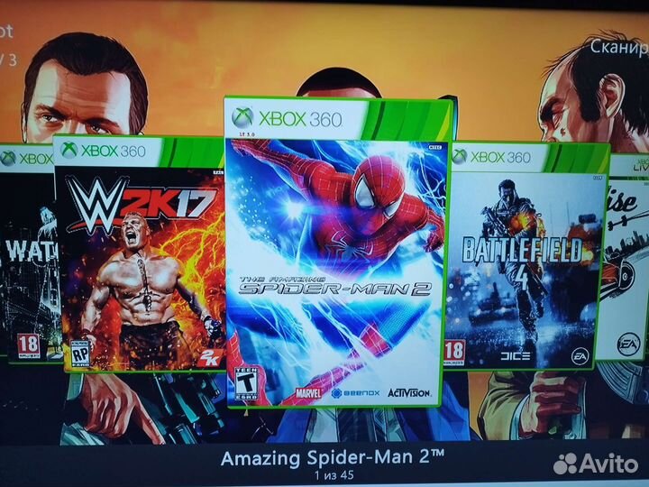 Xbox 360 Slim, Freeboot, 250 gb, 50 игр