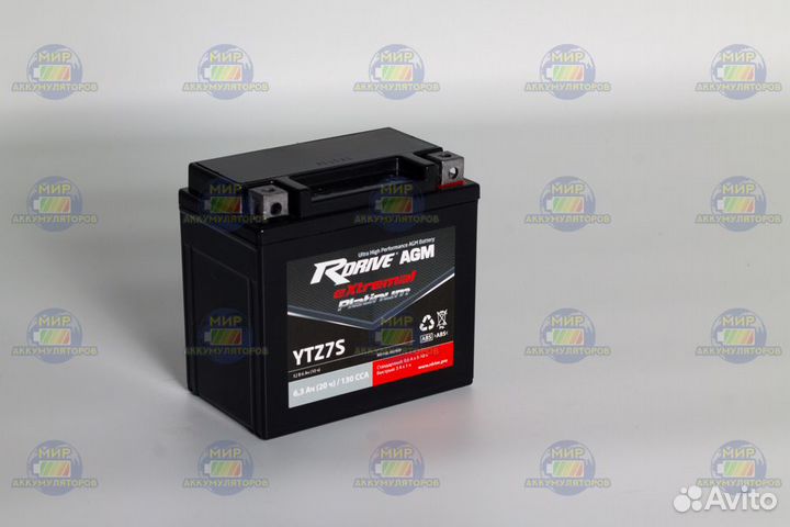 Аккумулятор R-drive 12V 6Aч,на квадроцикл, скутер