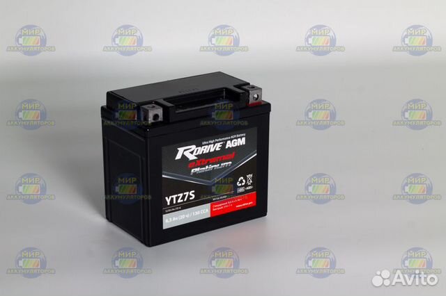 Аккумулятор R-drive 12V 6Aч,на квадроцикл, скутер