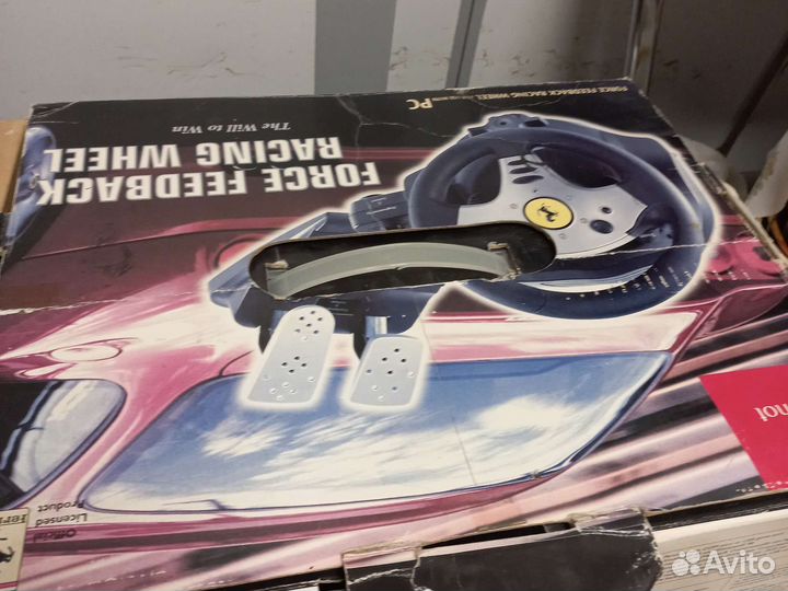 Игровой руль с педалями и коробкой передач