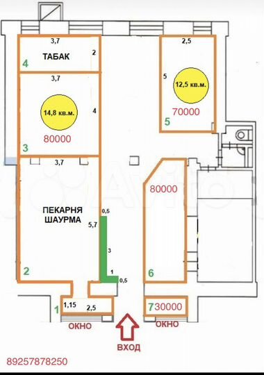 Площадь под мясо,рыбу,колбасы,фрукты,сухофрукты и