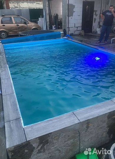 Бассейн чаша с лестницей 4м*3м*1,5м