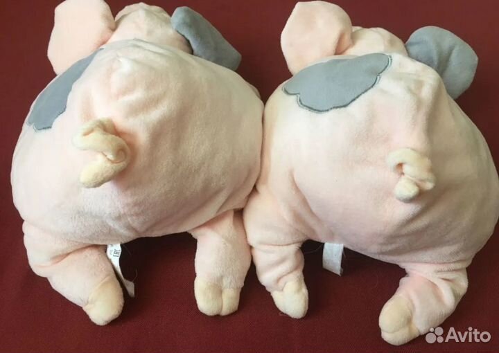 Мягкие игрушки свинки двойняшки, Windel утенок,Лун