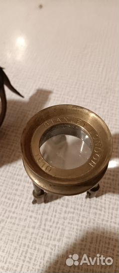 Антикварная 1910 военная английская лупа для карт