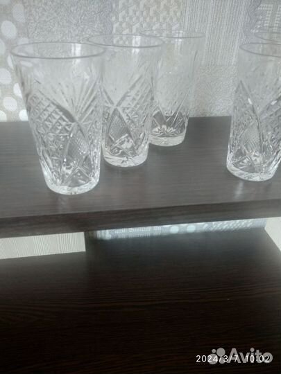 Хрустальные стопки 6 штук