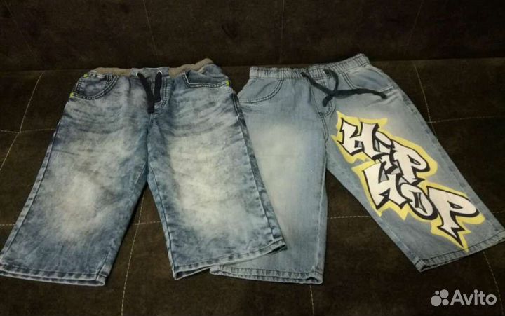 Вещи для мальчика: джинсы, шорты, кофты р.152-164