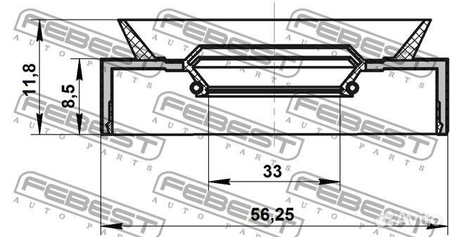 Сальник привода 33x50.2x8.5x11.8