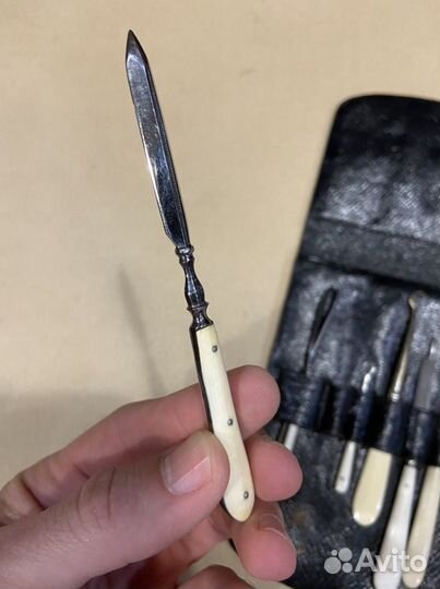 Антикварный дамский туалетный набор 19век