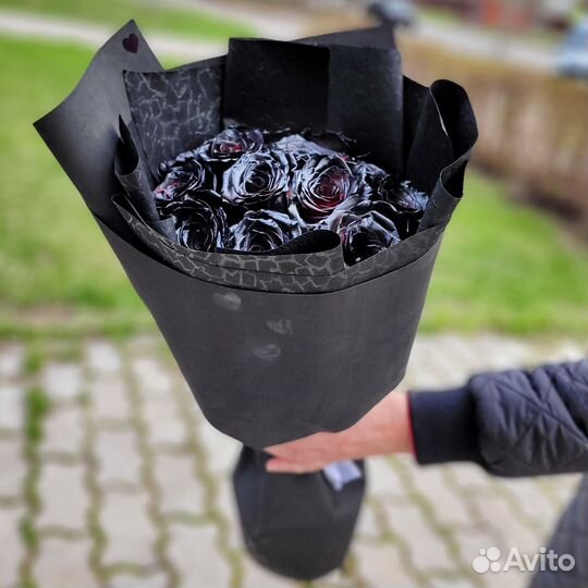 Черные розы букет