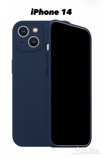 Темно-Синий силиконовый чехол для Айфон 14